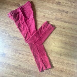Women’s Ann Taylor‎ Loft Red Corduroy Straight Leg Pants Size 6